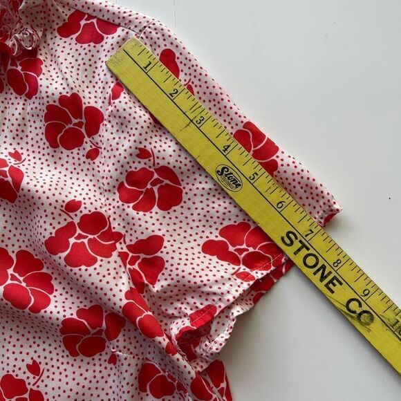 Boden Amanda Floral Silk Blend Short Sleeve Blouse Top Pink Red 8 - Picture 9 of 11